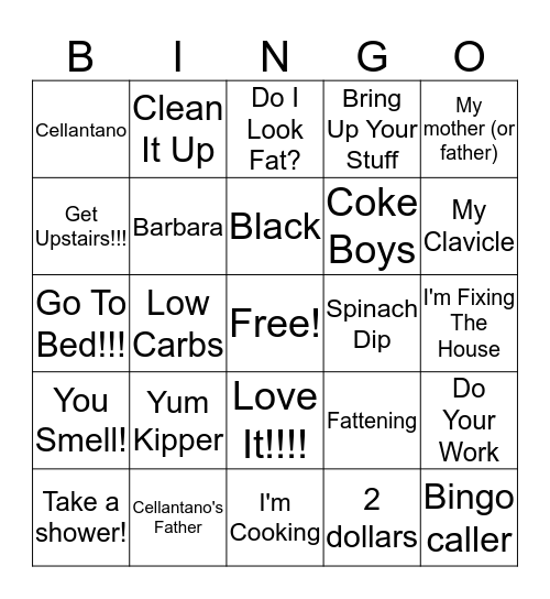 MOM BINGO Card