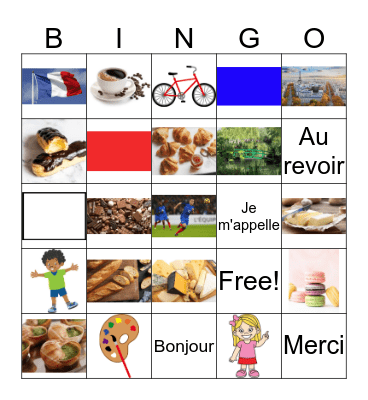 French Bingo  Bingo Card