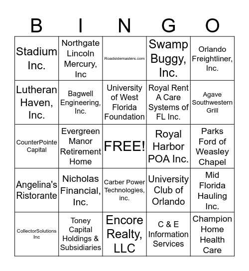 Linda Bingo Card