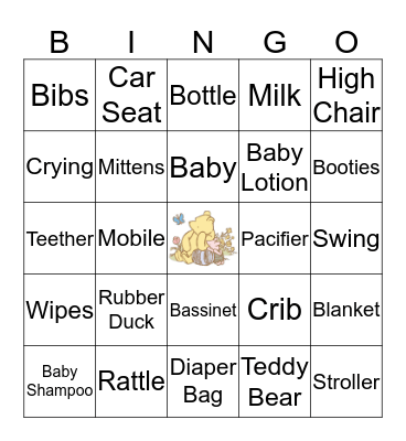 Baby Bingo Card