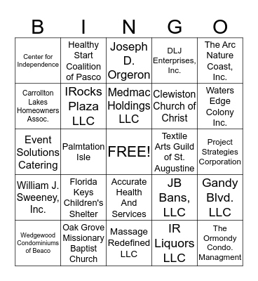 Marcy Bingo Card