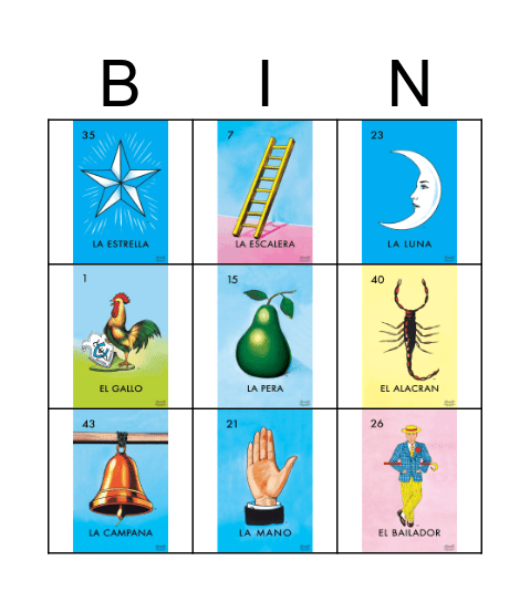 Loteria! Bingo Card