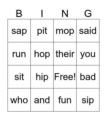 Bingo Card