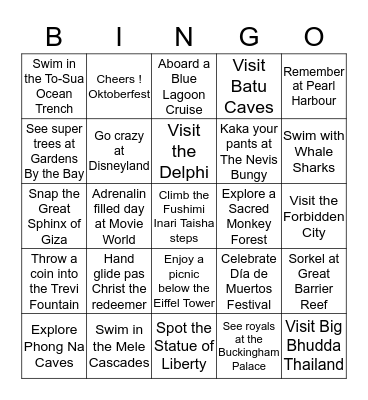 What do you recommend? Bingo Card