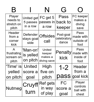 Football Bingo Card