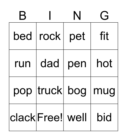 Bingo Card