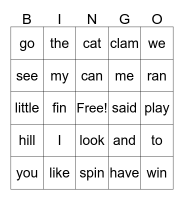 Bingo Card