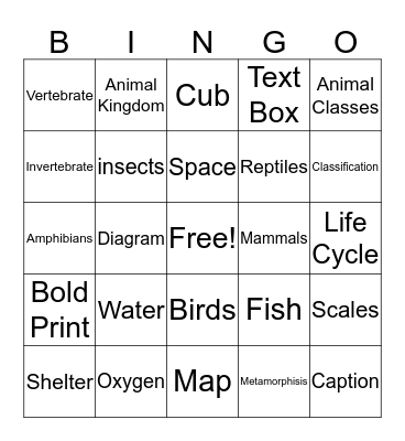Quarter 1 Bingo Card