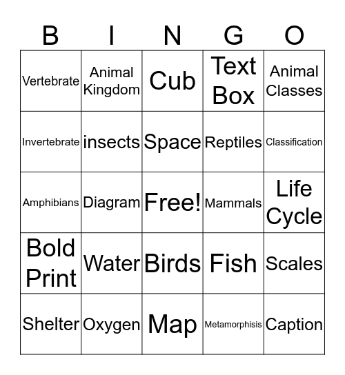 Quarter 1 Bingo Card