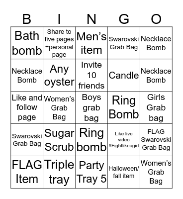 Bingo  Bingo Card
