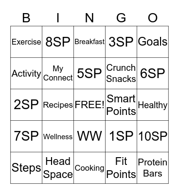 WW LT BINGO FUN Bingo Card