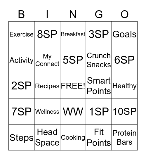 WW LT BINGO FUN Bingo Card