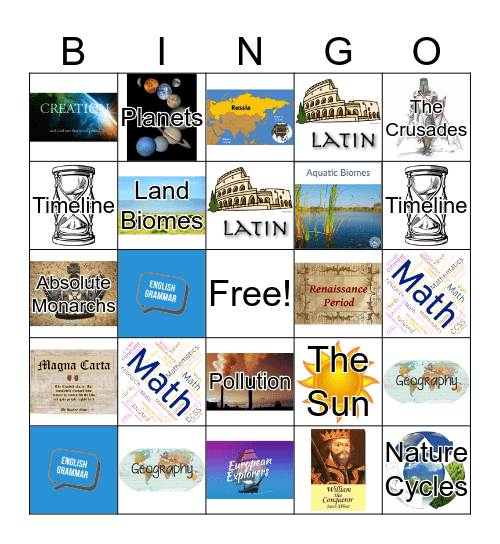Cycle 2 Bingo Card