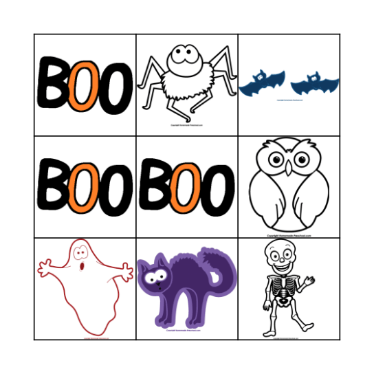 L'Halloween Bingo Card
