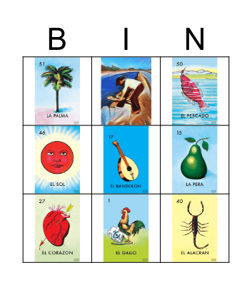 Loteria! Bingo Card