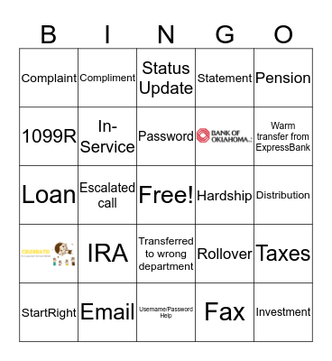 Customer Service Week Bingo Card