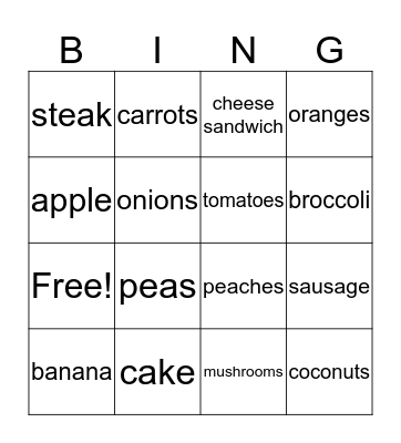 SM1 U 4 Bingo Card
