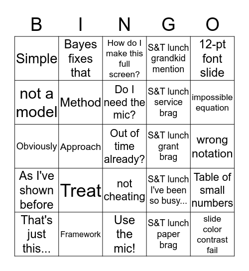 SMEP Bingo 2019 Bingo Card