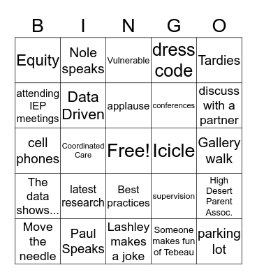 SIW Bingo Card