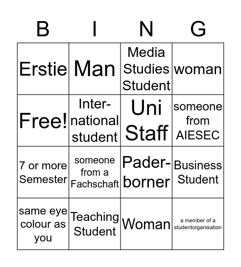 Get to know Bingo Card