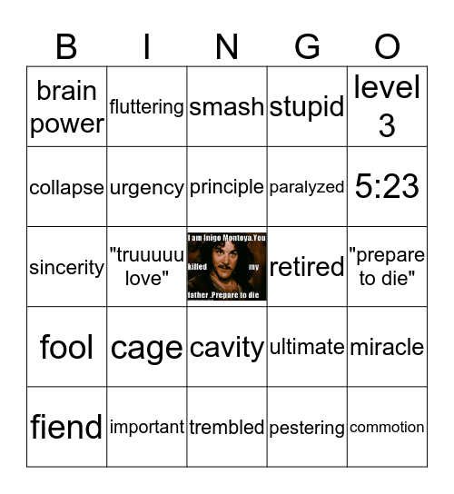 Princess Bride Bingo 2 Bingo Card