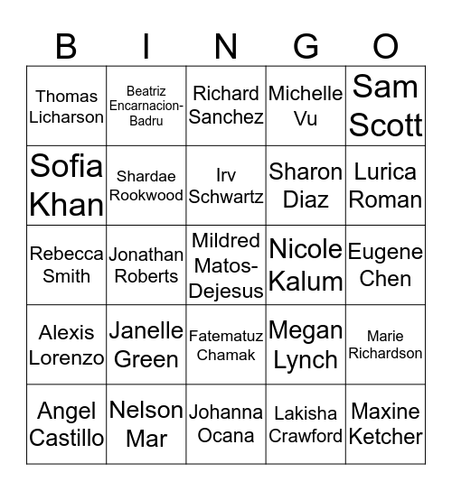 Halloween Bingo (10th Floor) Bingo Card