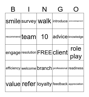 LTR Bingo Card