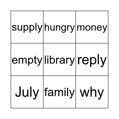 Bingo Card