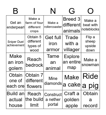 Sharpie's Bingo Card