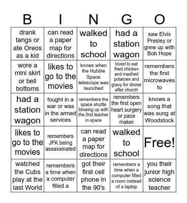 Grandparents Day!!! Bingo Card