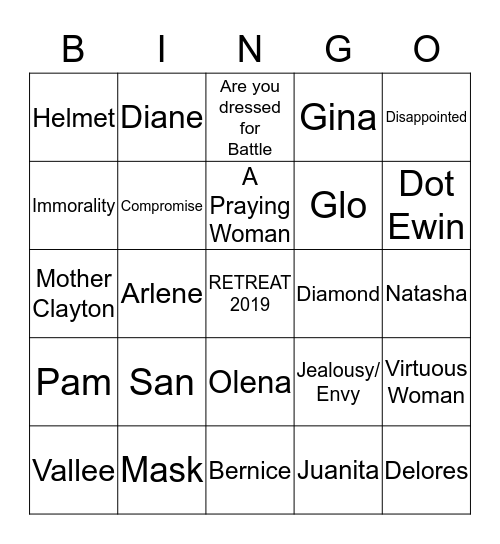 “I’m Here” Bingo Card