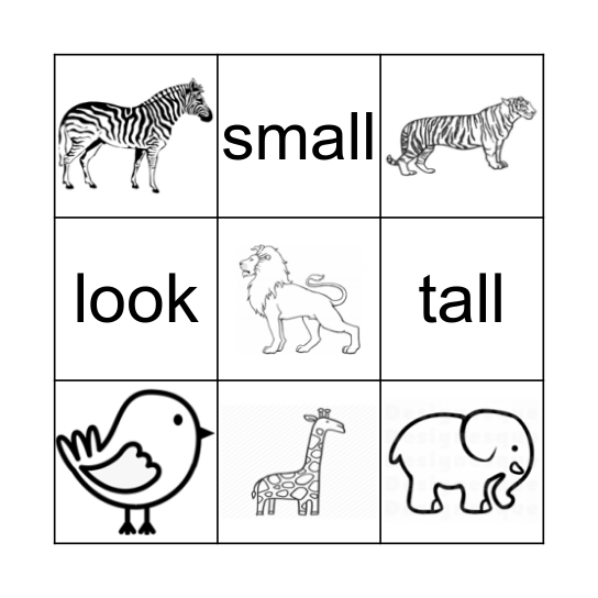 It's Very Tall! Bingo Card