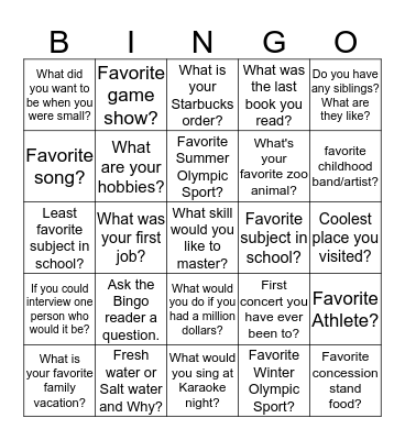 One Permian BINGO Card