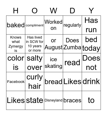 FUN FRIDAY Bingo Card