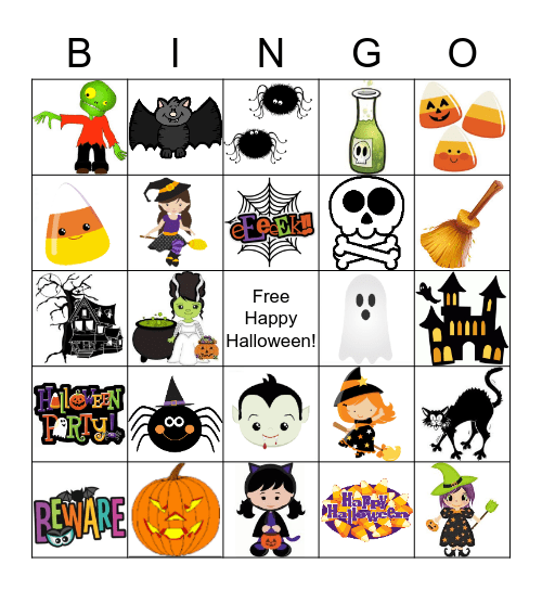 Halloween Party  Bingo Card