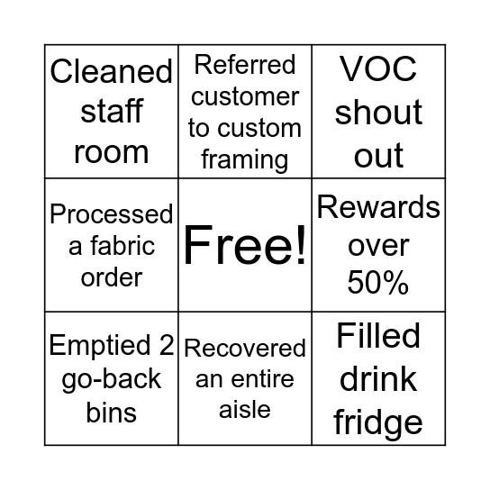 MICHAEL'S BINGO Card