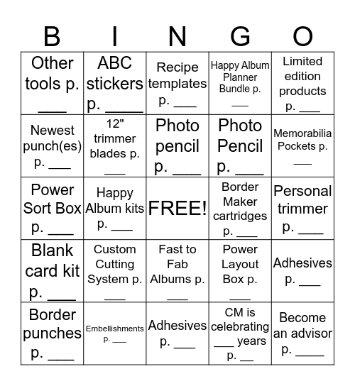 Croptoberfest Catalog Bingo (you  can win a max of 3 bingos) Bingo Card