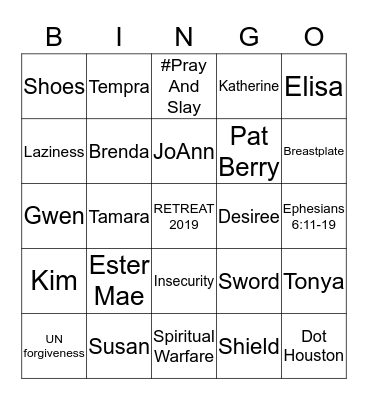 “I’m Here” Bingo Card