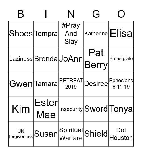 “I’m Here” Bingo Card