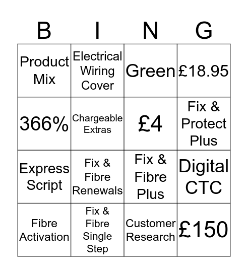 Bundle Bingo Card
