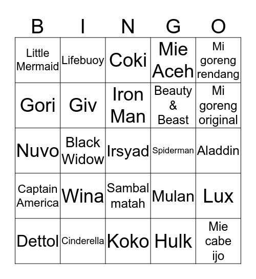 Icad Bingo Card