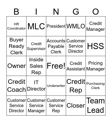 Customer Service Bingo  Bingo Card