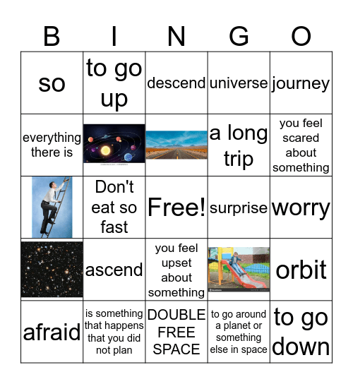 Outer Space Bingo Card