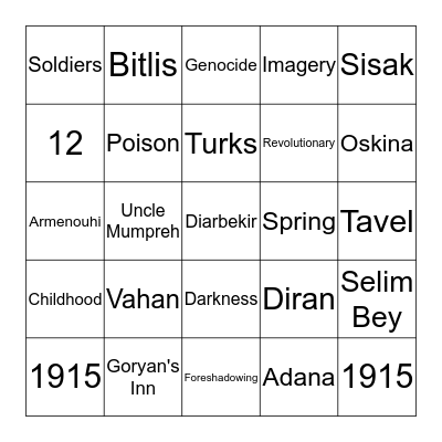 Forgotten Fire Fly Swat Ch. 6-7 Bingo Card