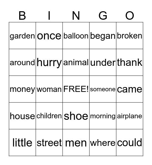 Bingo Card