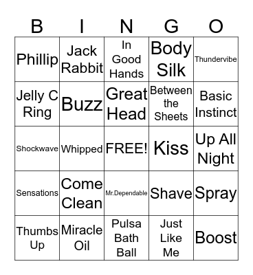 Pure Romance by Amanda  Bingo Card