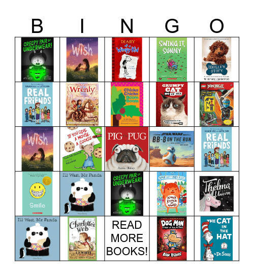 Bingo 4 Books Bingo Card