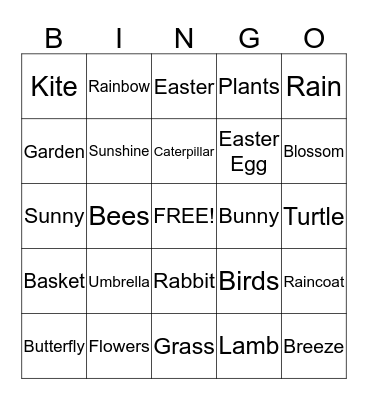 Spring Bingo Card
