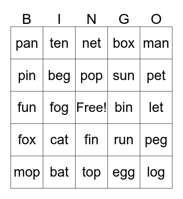 Bingo Card