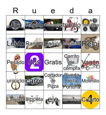 Ruedas/ Lantas Bingo Card